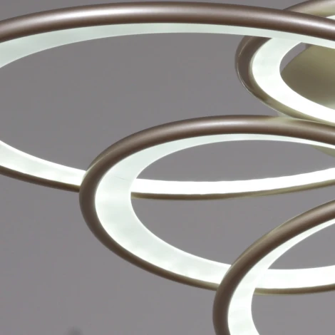 Потолочный светильник светодиодный с пультом и ночным режимом Reluce 09246-0.3-3+3 Champaign silver (Умный дом) (220V)