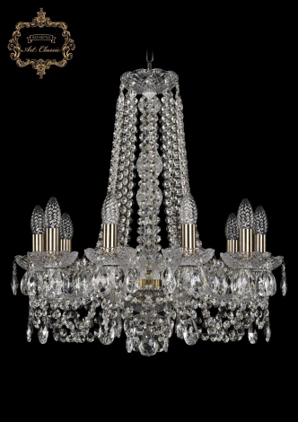 Подвесная люстра Art Classic 11.11 11.11.10.195.h-63.Br.Sp (220V, хрусталь, на цепи, подсвечник, свеча)