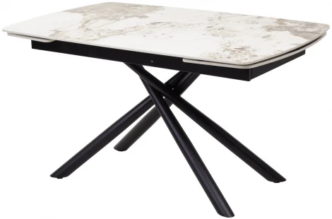 Стол RIVOLI 140 GLOSS LUXURY PANDORA SOLID CERAMIC / BLACK М-City