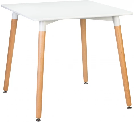 Стол обеденный SERRA (ножки светлый бук, столешница белая)