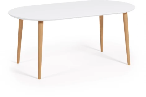 Стол обеденный La Forma (ex Julia Grup) Oqui (Белый/ МДФ,Дерево,Бук)
