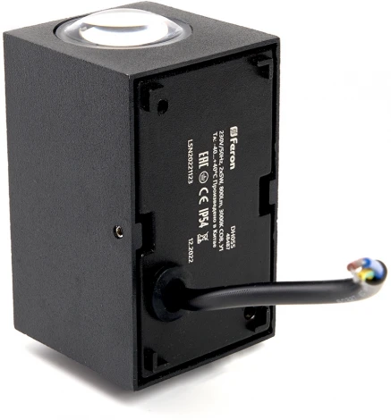 Архитектурная подсветка Feron Корфу 48487 DH055, 2*5W, 800Lm, 3000K, черный Бостон (LED, 220V, IP54)