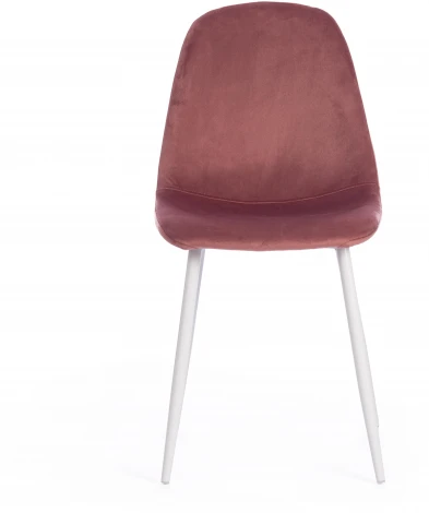 Стул BREEZE (mod. 4724) вельвет/металл, 44 х 53 87 см, Coral (коралловый) HLR44 / белый Tetchair 19185