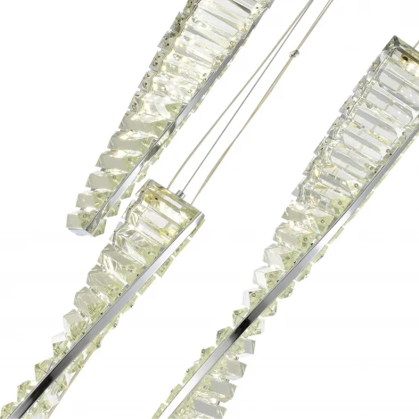 Подвесной светильник каскадный ST Luce Elica SL6205.103.05 Хром/Прозрачный LED 1*55W 3000K (220V, на тросе)
