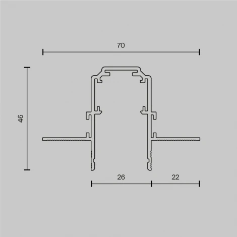 Шинопровод магнитный Maytoni Busbar trunkings Exility TRX034-423.12W 3м встраиваемый под ГКЛ 12,5мм, белый (48V)