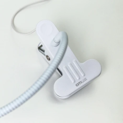 Интерьерная настольная лампа на прищепке Citilux CL803070N (LED, 220V, пульт управления, для чтения)