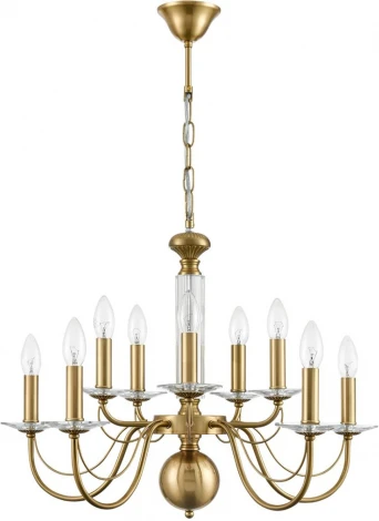 Подвесная люстра Lumion Incanto 8033/10 медь, металл/стекло Е14 10*40W 220V