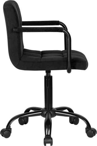 Офисное кресло для персонала DOBRIN TERRY BLACK (черный велюр (MJ9-101)) Dobrin