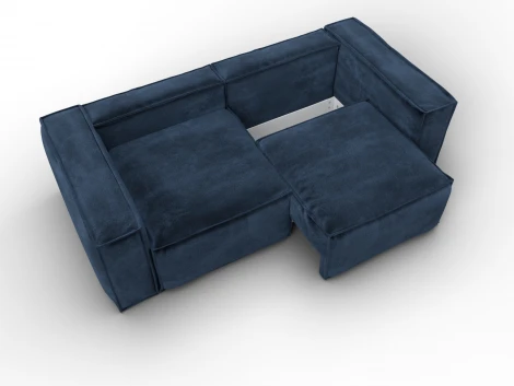 Диван прямой Лига-081 НПБ (ДСП/Пластик/Велюр/Синий) Лига Диванов 134136