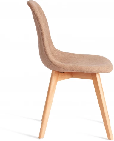 Стул CINDY SOFT (mod. C1021F1-1) (Велюр,Дерево бук /Бежевый)
