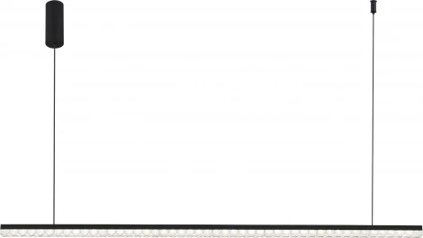 Подвесной линейный светильник ST Luce SL1018 SL1018.423.01 черный/прозрачный LED 1*32W 4000K (220V, на тросе)