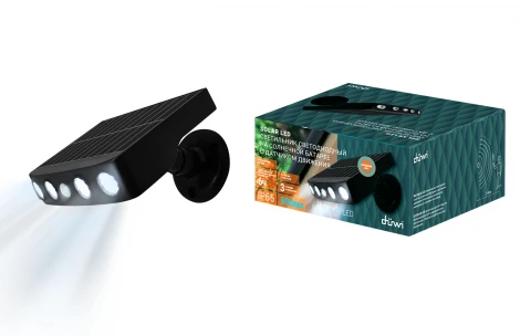 Настенный светильник уличный светодиодный на солнечных батареях с датчиком движения duwi 25027 2