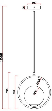 Подвесной светильник F-Promo Oportet 2787-1P (220V, на проводе, шар, кольцо)