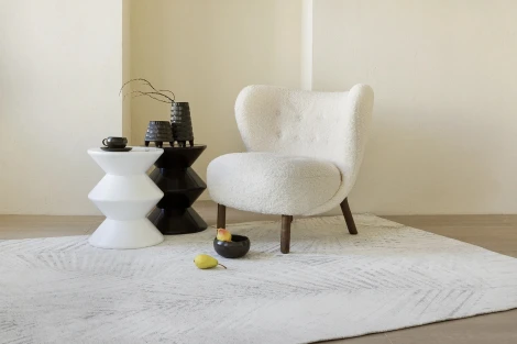 Кресло Lounge Wood ОГОГО (арт.819081), (Искусственный мех/Бежевый)