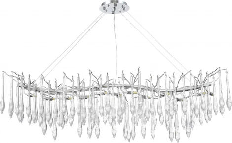 Подвесной светильник ST Luce Teardrops SL1660.113.12 Хром/Хром, Прозрачный G9 12*5W 4000K (220V, на тросе)