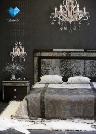 Бра Eurosvet 12205 12205/2 белый (хрусталь Strotskis, подвески, подсвечник, свеча)