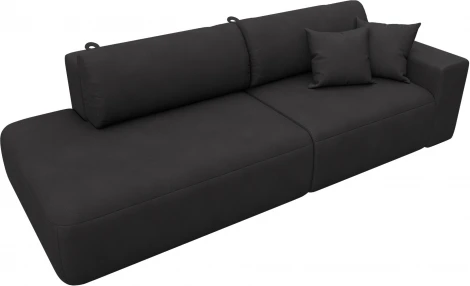 Диван прямой Лига-036 НПБ Модерн подлокотник справа Лига Диванов (Замша) арт.127720