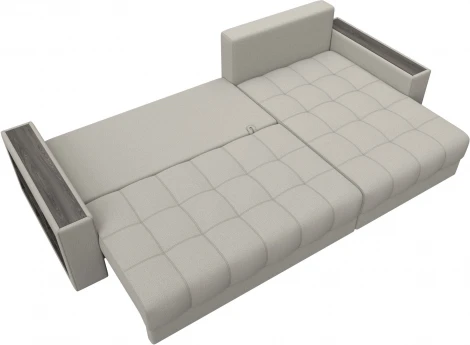 Диван угловой с декором и полкой Лига-050 НПБ Лига Диванов (Рогожка) арт.128586