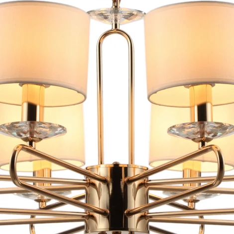 Подвесная люстра ILLUMICO IL6196-8P-17 GD (220V, на цепи)