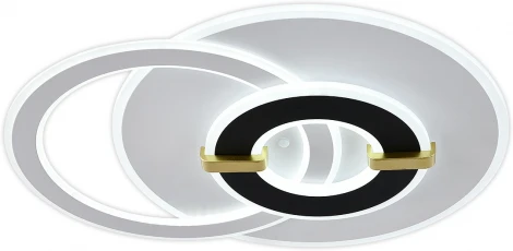 Потолочный светодиодный светильник Escada Antlia 10269/3LED 83Вт, с ПДУ, белый/чёрный/золото (регулировка яркости, 220V, круглые)