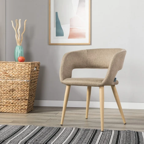 Стул R-Home Hugs beige/нат.дуб