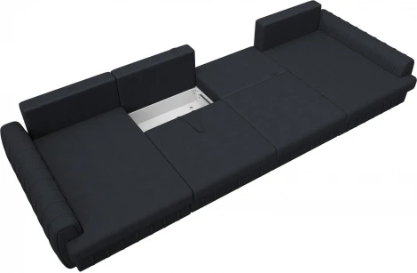 Диван П-образный Лига-057 НПБ Лонг Лига Диванов (Замша) арт.129340