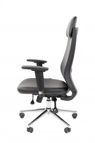 Офисное кресло Chairman 500LUX Россия экокожа черный 7184480