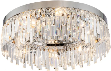 Потолочный светильник круглый Indigo LACRIMA V000404 (220V, хрусталь, круглые)