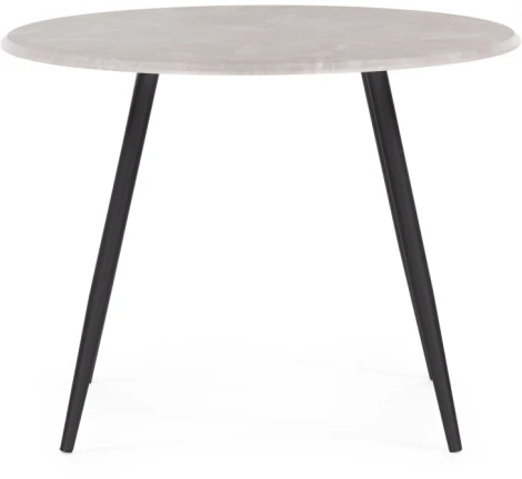 Деревянный стол Notta Абилин 100х76 мрамор светло-серый / черный матовый 507220