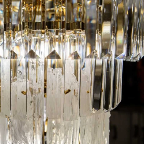 Подвесная большая люстра каскадная Glacier L05012.92 (220V, хрусталь, на цепи)