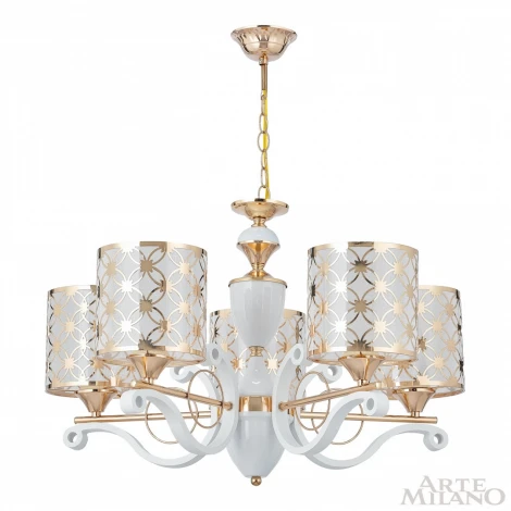 Подвесная люстра Arte Milano Florentia-3097 303097/5 Wh/Gd (220V, на цепи)