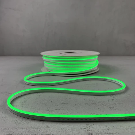 Односторонний Гибкий Неон 6х12мм Зеленый 12В, IP65 Laitcom FR-23526