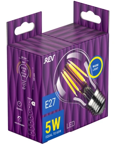 Лампочка светодиодная филаментная REV 32422 5