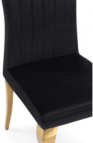 Стул Woodville на металлокаркасе Lund black / gold 15383