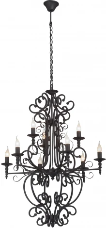 Подвесная люстра большая Vitaluce V1873-1/9, 9xE14 макс. 40Вт (220V, на цепи, свеча)