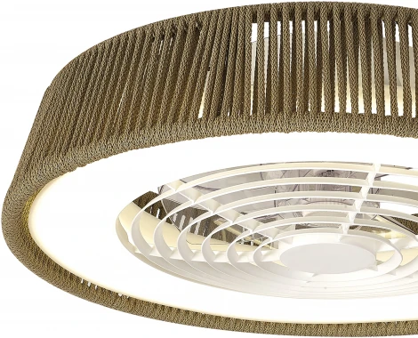 Потолочная люстра светодиодная с вентилятором Mantra Polinesia 8227 (регулировка яркости, 220V, пульт управления, круглые)