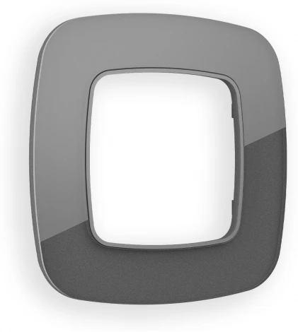 Рамка Ambrella Volt OMEGA Radian (Антрацит серый Стекло органическое) 1-ая OF320651