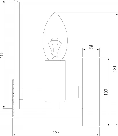 Бра Eurosvet Marble 60158/1 латунь (220V)