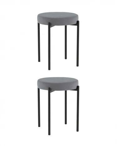Табурет Бриф Original велюр серый 2 шт. Stool Group УТ000042653