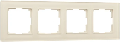 Рамка на 4 поста Favorit (молочный, стекло) Werkel W0041141 (a058816)
