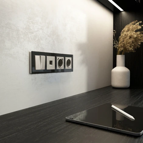 Накладка для розетки USB (дымчатый) Werkel W1279504