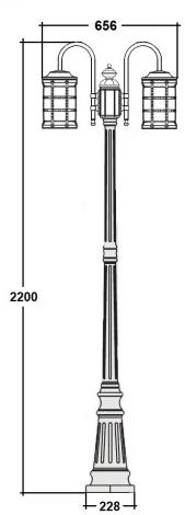 Наземный фонарь IP44 Oasis Light BARSELONA 81209A/10 Bl (220V, фонарь)