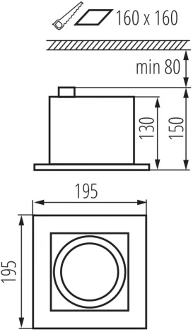 Встраиваемый точечный светильник Kanlux MATEO 32931 (220V)