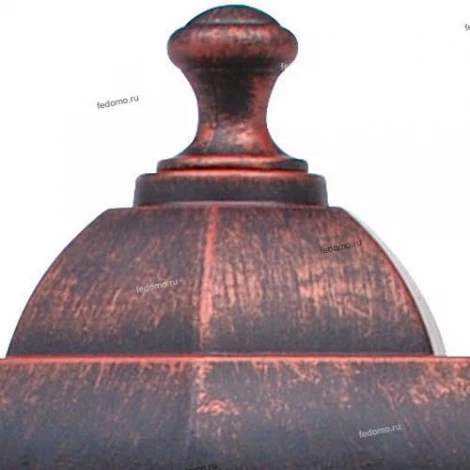 Столб уличный Horoz Erguvan, 1 плафон, медь с черным и прозрачным