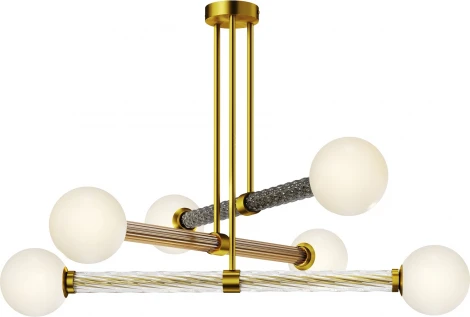 Потолочная люстра ярусная на штанге Maytoni Teatro MOD287PL-06BS (220V, шарики)