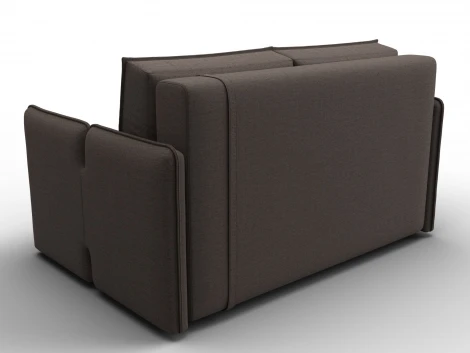 Диван прямой Лига-117 (ЛДСП,Брус,Фанера,Рогожка/Коричневый) Лига Диванов 137005