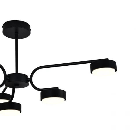 Потолочная люстра на штанге 100007/6R GX53*15W Black Escada Spark ES0000019L