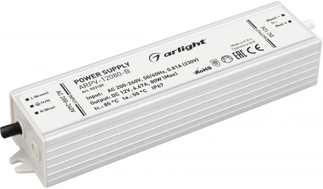 Блок питания ARPV-12080-B (12V, 6.7A, 80W) (IP67 Металл) 023189 Arlight ARPV