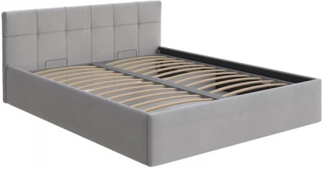 PROxSON Кровать Domo с бельевым ящиком (Ткань: Велюр Ultra Серый камень) 160x200