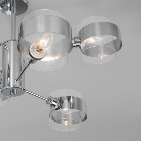 Умная потолочная люстра на штанге Eurosvet Arcada 70127/6 хром (220V)